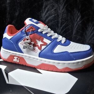 Starter Men's White, Blue, and Red Sneakers